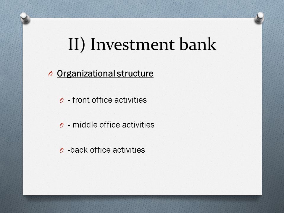 back office in investment banking